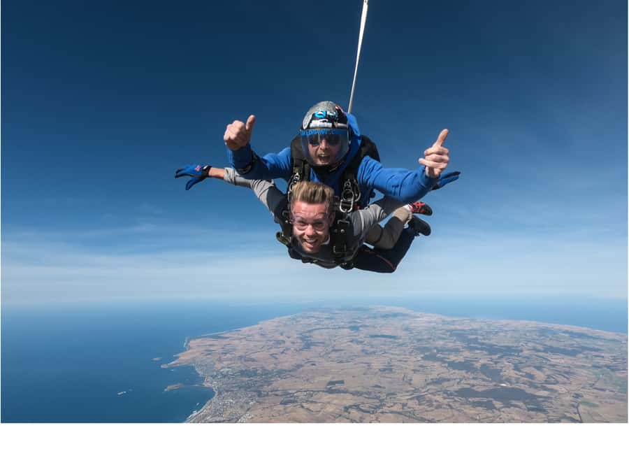 Adelaide: Tandem Skydiving over Lake Alexandrina - The setting above Lake Alexandrina
