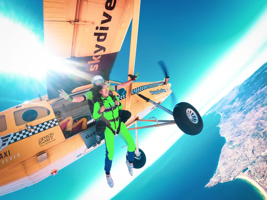 Algarve: Tandem Skydiving Adventure 15,000 to 10,000 Feet - Booking, timing, and cancellation
