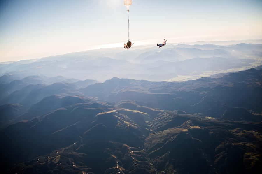 From Motueka: Abel Tasman Tandem Skydive Experience - The 15 to 20-minute climb above Abel Tasman