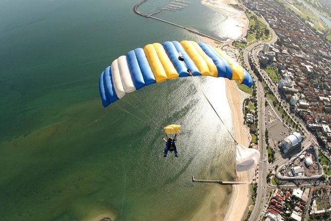 Melbourne: Tandem Skydive Experience over St. Kilda Beach - The door, the freefall, and the bay below