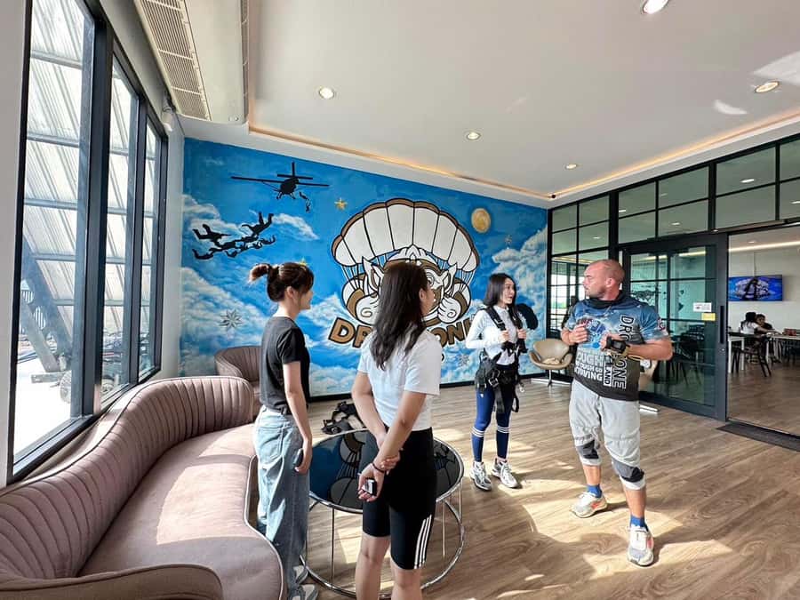 Pattaya: Dropzone Tandem Skydive Experience with Ocean Views - Meeting the team at Dropzone Thailand