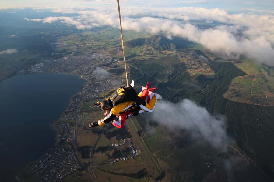 Tandem Skydive Experience in Taupo - The open door and the free fall