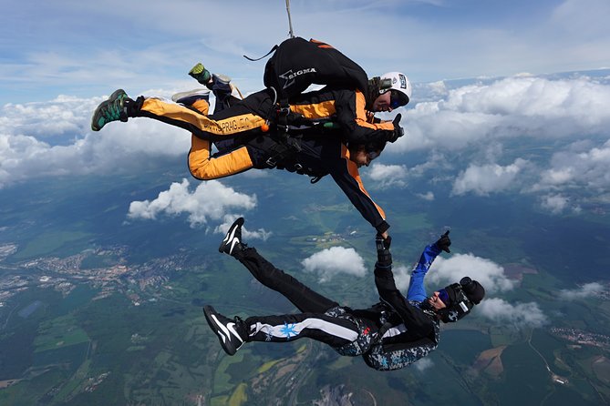 Tandem Skydiving Adventure in Prague - Six minutes under the parachute bring the quiet back